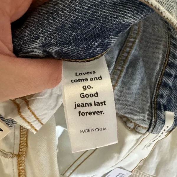 Pacsun Women’s 26 Colorblock High Rise Straight Jeans NWT - Image 5