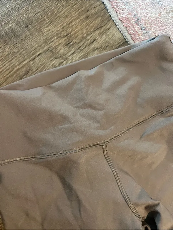 YPB High-Waist Light Taupe Leggings small short - Image 6
