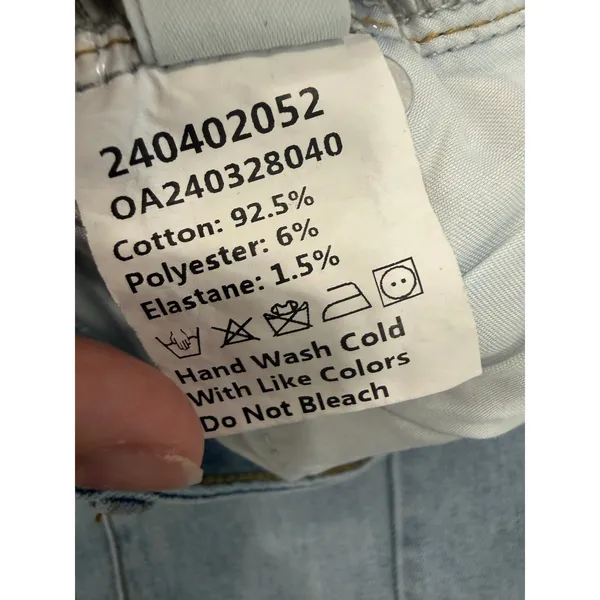 Commense Y2K Style Stretch Boho Flare Raw Hem Blue Jeans NWT Small - Image 3