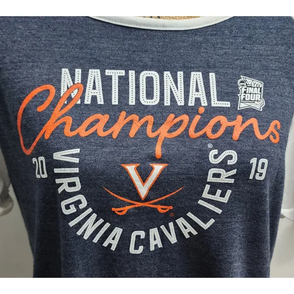 Fanatics Virginia Cavaliers‎ National Champions 2019 NCAA Women's T-Shirt Gray XL - Image 2