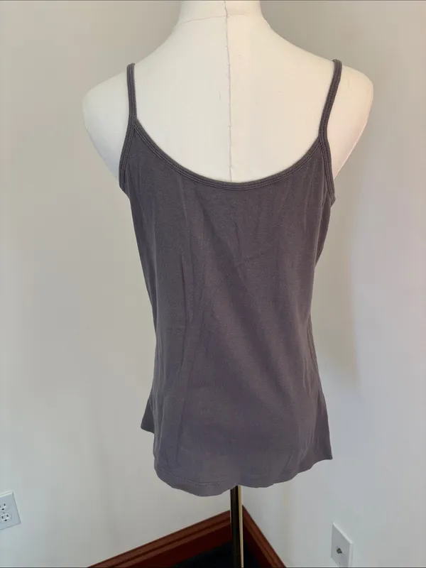 Old Navy Charcoal Gray V-Neck Spaghetti-Strap Camisole - Image 4