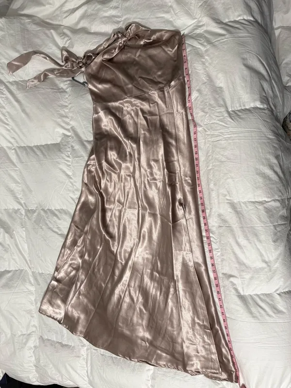 Birdy Grey Satin Halter dress - Image 12