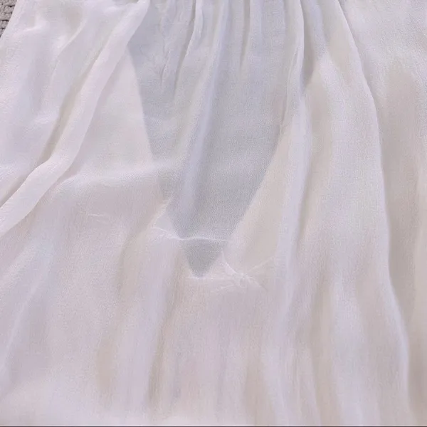 Aritzia Wilfred Silk Georgette Plunge Mini Dress XXS - Cream - Image 4