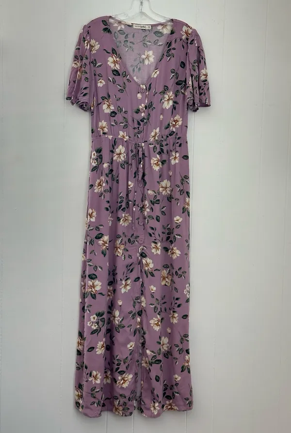 Live to be Spoiled Purple floral maxi dress Size XL - Image 2