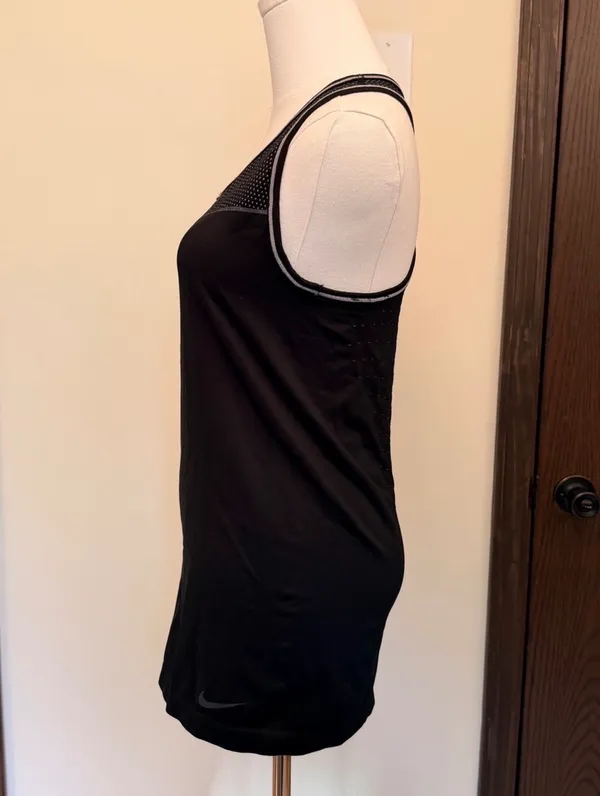 Nike pro black mesh dri-fit racerback tank top - Image 7