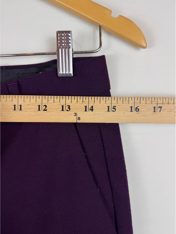 Banana Republic Avery Pants Purple Petite 2 Straight Leg Career Trousers - Image 10