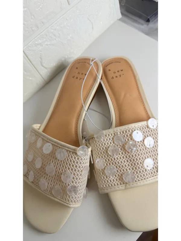 Women's Elain Sandals with Memory Foam A New Day Ivory 6 - Image 2