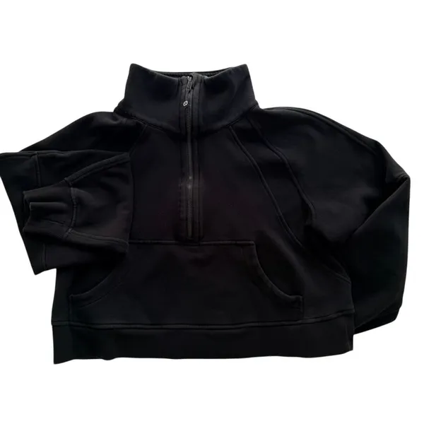Lululemon Scuba Oversized Funnel Neck Sweatshirt Black Size M/L Cotton Fleece - Image 2