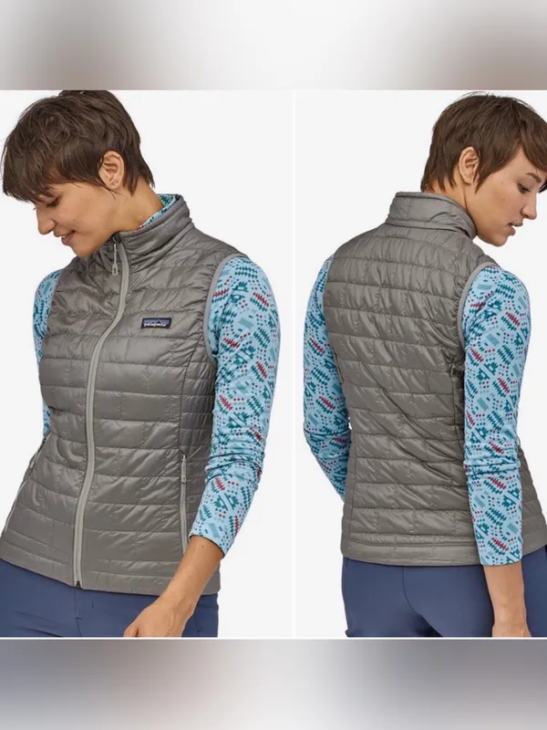 Patagonia Women’s Nano Puff Vest Size Small Gray Full Zip Insulated Puffer - Image 2