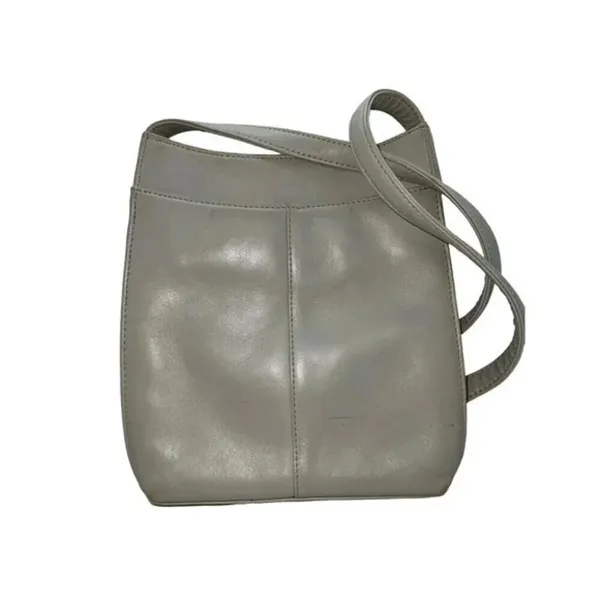 Jones New York Vintage Leather Shoulder Bag‎ Slim Purse Bone​​​ - Image 13