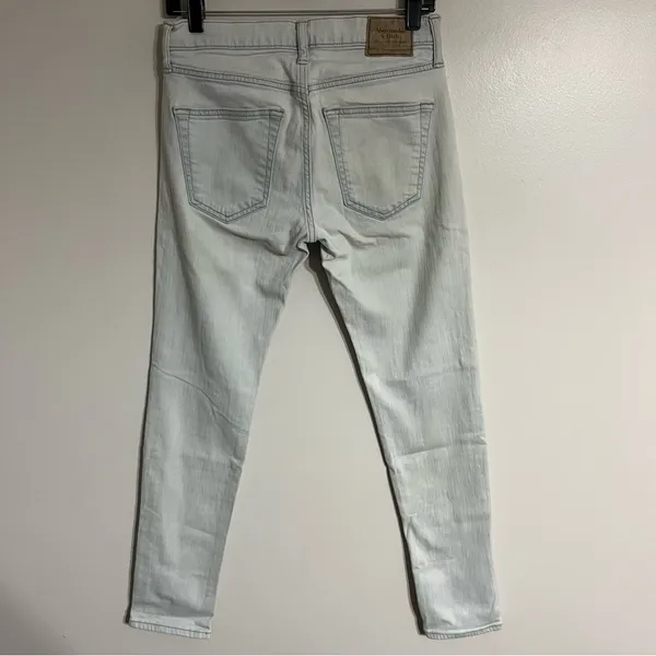 Women's Abercrombie & Fitch‎ Super Skinny Size 28 X 30 White Denim Jeans - Image 13