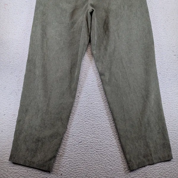Madewell Corduroy High-rise Tapered Pants Womens 6‎ Olive Green Pleated NG506 - Image 9