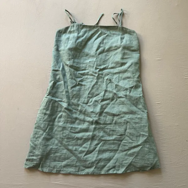 Quince Linen Spaghetti Strap Mini Dress - Image 4