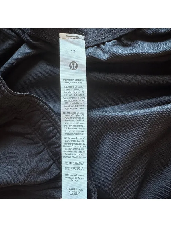 Lululemon Swiftly Short Mid-Rise 3” Black Size 12 NWT - Image 5