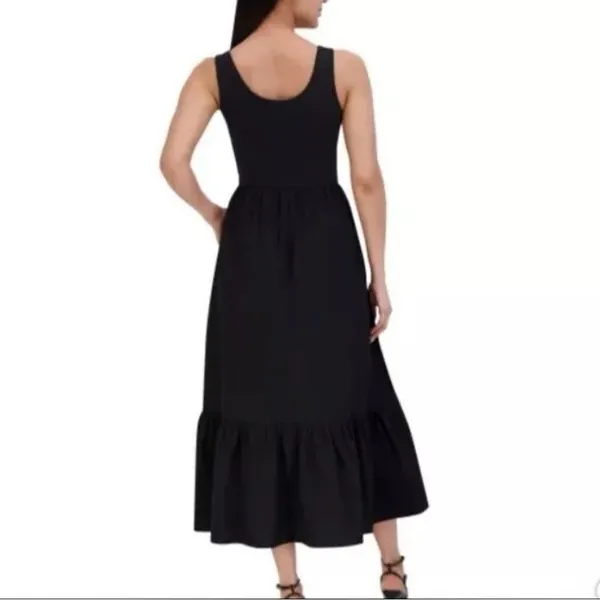 STEVE MADDEN Cotton Scoop Neck Maxi Summer Dress White Sleeveless NWT - Image 2