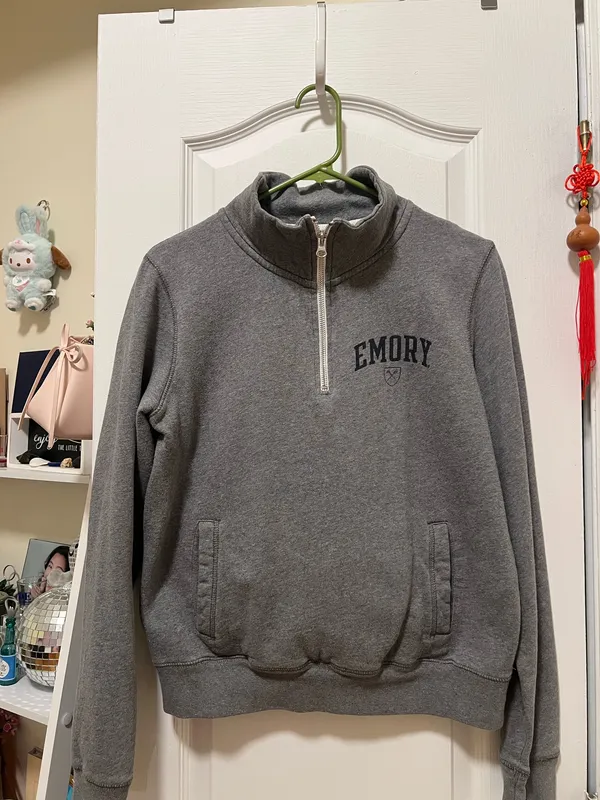 Emory university quarter zip Gray Size M - Image 4