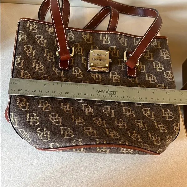 Dooney & Bourke Brown Monogram Tote Bag - Image 9