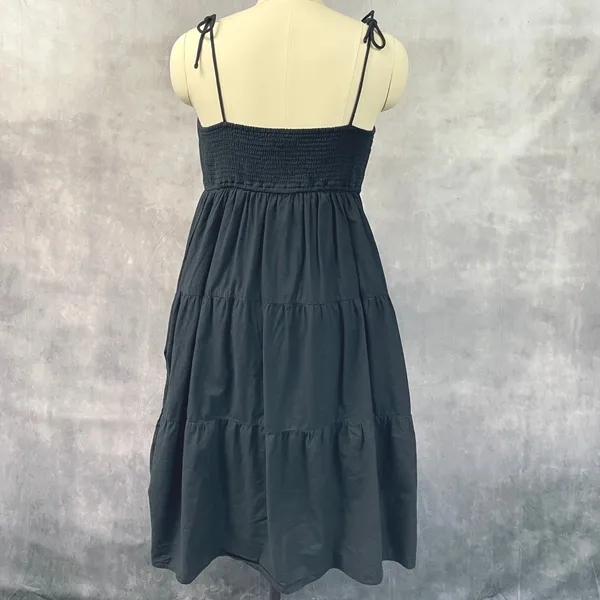 Abercrombie Fitch Womens Midi Dress Size L Cottagecore Coquette Romantic Minimal - Image 2