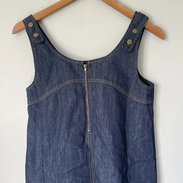 Natural Life Denim Shift Mini Dress Cotton Blend Boho Blue Women's Size XS - Image 4