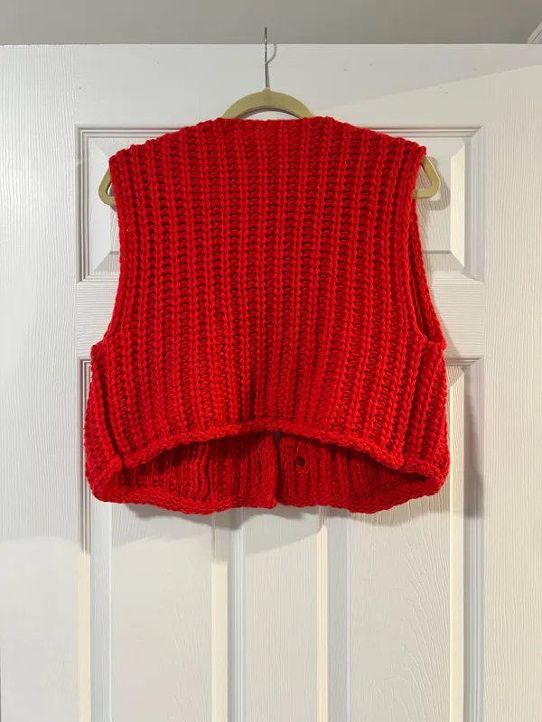 Button up sweater Red - Image 3