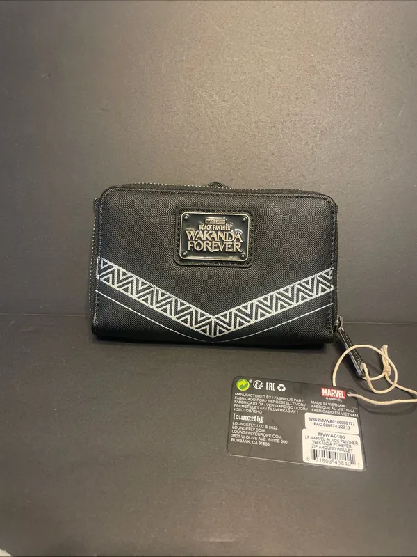 Loungefly Disney Marvel Black Panther "Wakanda Forever" Zip Wallet NEW - Image 10