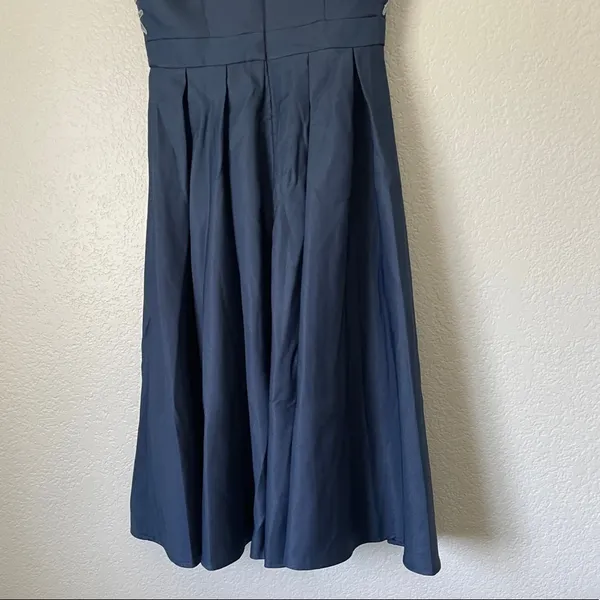 NWT CHI CHI LONDON Appliqué Fit Flare Party Dress Navy 4 - Image 12
