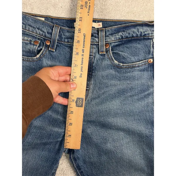 Levis Jeans Womens 26 blue Denim Wedgie Straight Button Fly Premium - Image 11