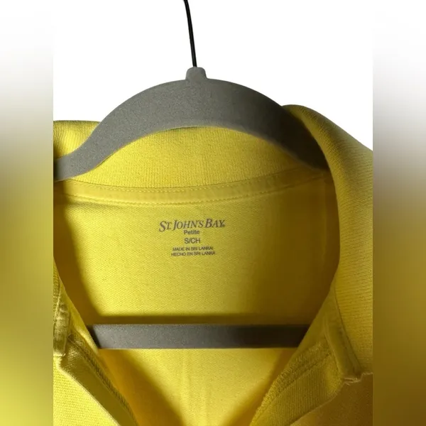 St. John’s Bay Women’s Petite Polo Shirt‎ Small – Yellow Short Sleeve - Image 4