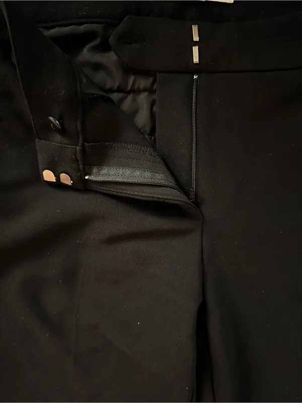 LOFT Black Wide Leg Career Dress Pants Women’s 8P Petite High Rise Trouser - Image 7