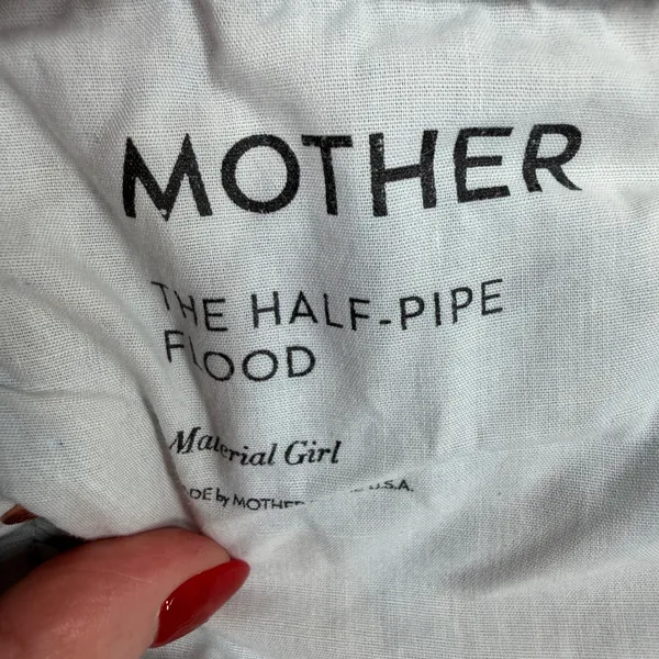 Mother Superior 34 The Half Pipe Flood Jeans Wide Leg Cropped in Material Girl - Image 9