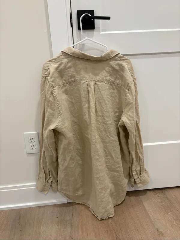 Quince 100% Linen Long Sleeve Top Size XL - Image 5