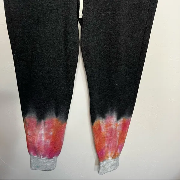 Sundry Gradient Ombré‎ Charcoal Gray Pink Sweatpant Joggers - Image 4