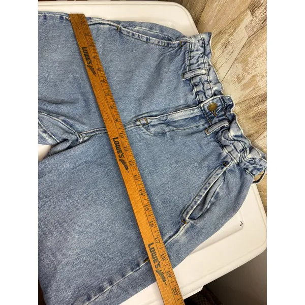 ZARA High‎ Waisted Denim Jeans Paperbag Waist Straight Leg Women S - Image 10