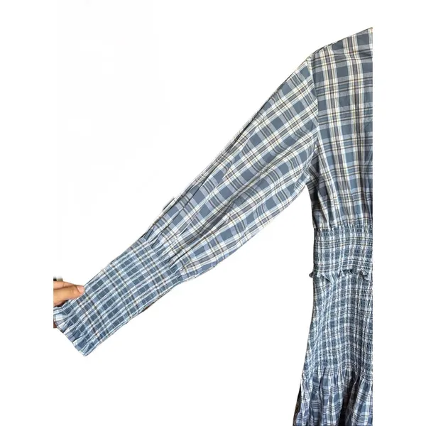 Something Navy Blanche Smocked Midi Dress Plaid Size XL SWED000212 Maternity‎ - Image 7
