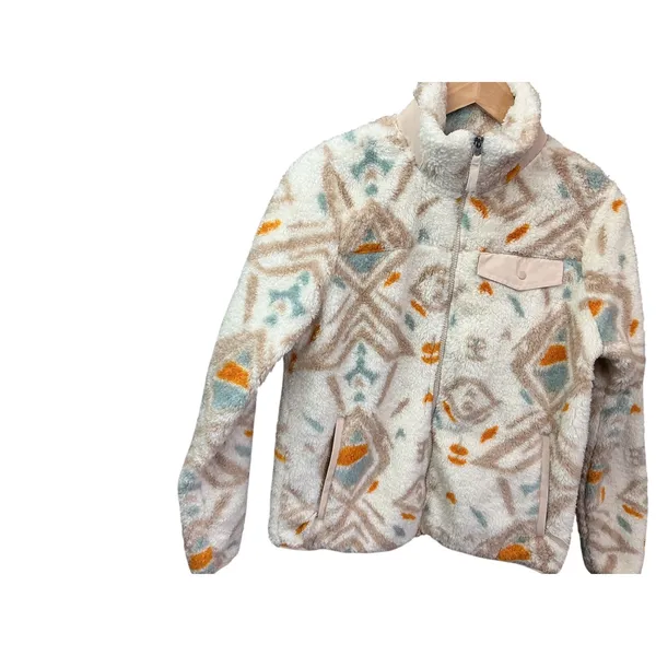 Gerry Womens Sherpa‎ Fleece Jacket Geometric Southwestern Full Zip DG9660 Small - Image 5