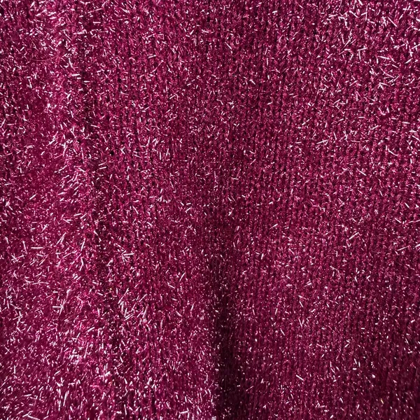 Lovers + Friends Gerona Glitter Eyelash Knit Sweater in Magenta Size‎ Medium - Image 4