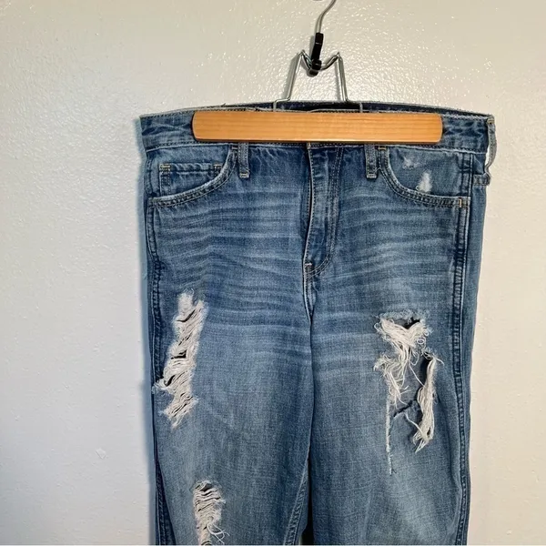 Hollister Women's‎ Juniors Size 3 Waist 26 Girlfriend High Rise Jean Medium Wash - Image 5