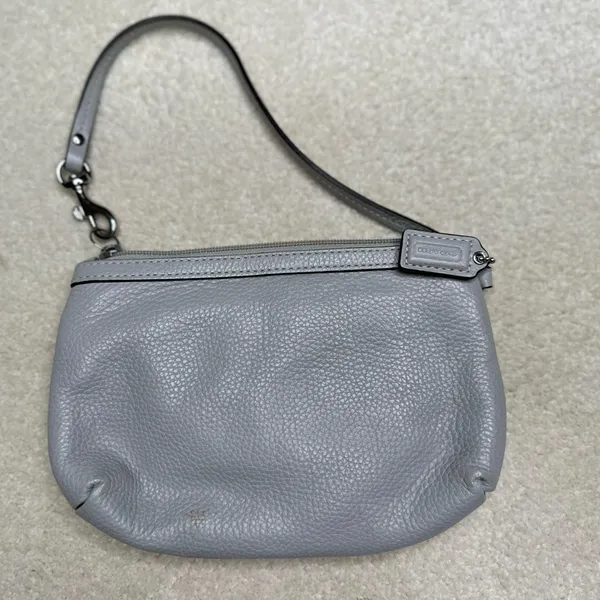 Coach Gray Y2K Leather Wristlet - Image 2