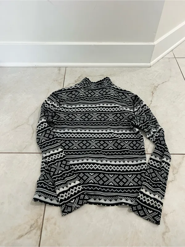 Lauren Ralph Lauren Active Black & White Quarter Zip Shirt Size Small - Image 6