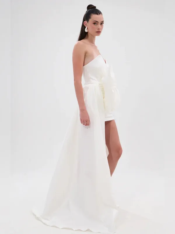 She Is The Moment Dress With Train - Image 3