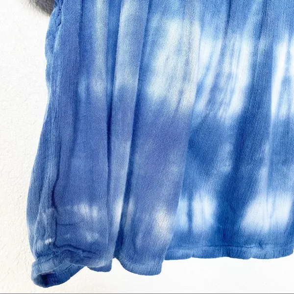 Hollister Embroidered Square Neck Tie Dye Top Size Small - Image 5