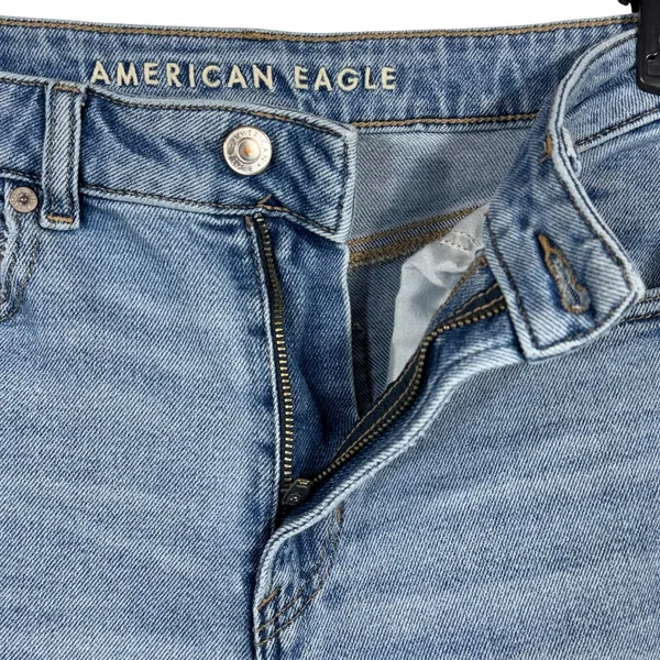 American Eagle SZ 8 SHORT Mom Jeans Distressed Zip-Fly Hi-Rise Zip-Fly Pockets - Image 3
