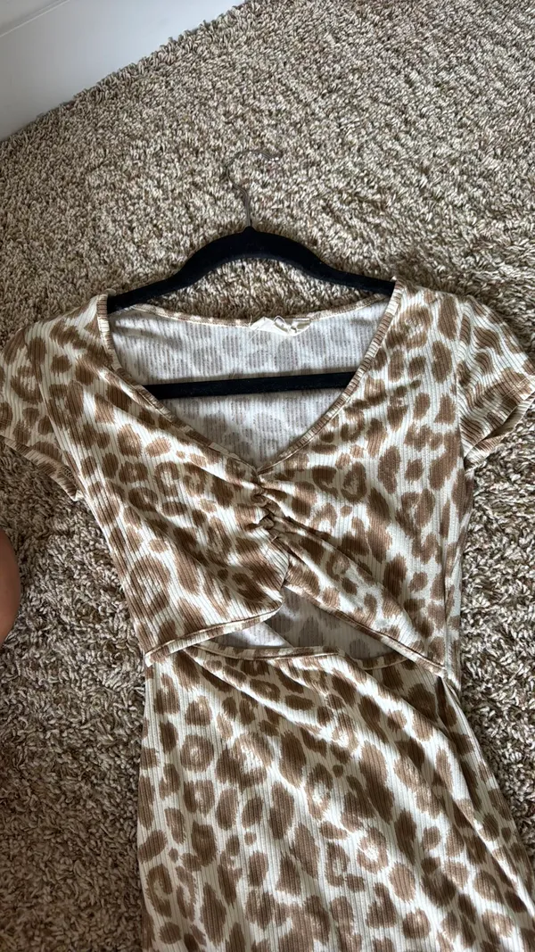 Leopard mini dress Brown - Image 2