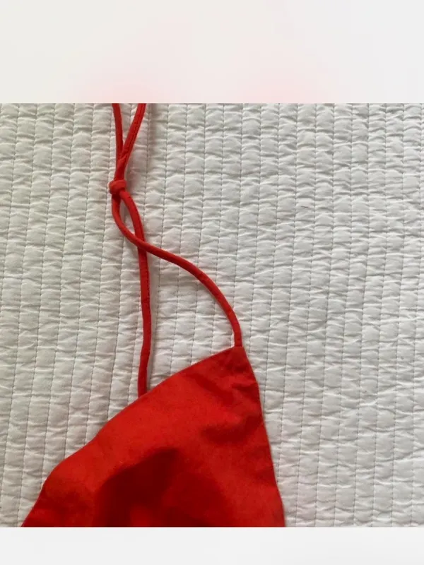 Sim & Sam red ruffle tank top - Image 2