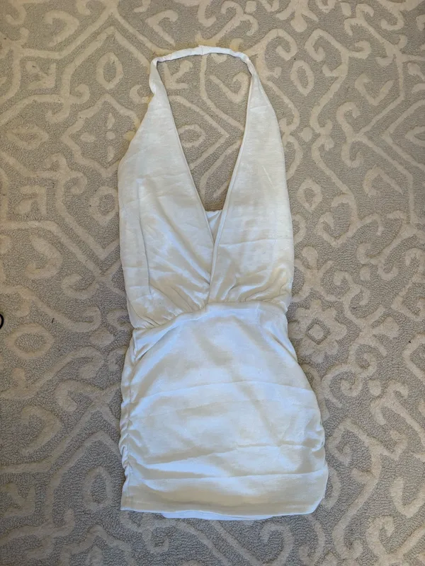 White mini bodycon dress - Image 2
