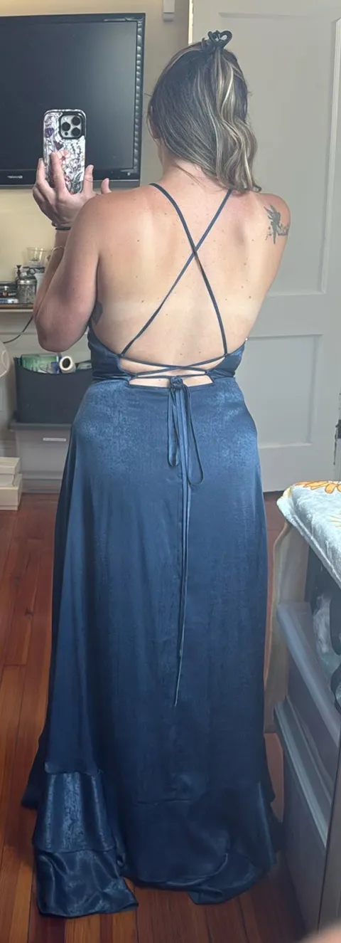 Lulus Dress Blue Gown - Image 3