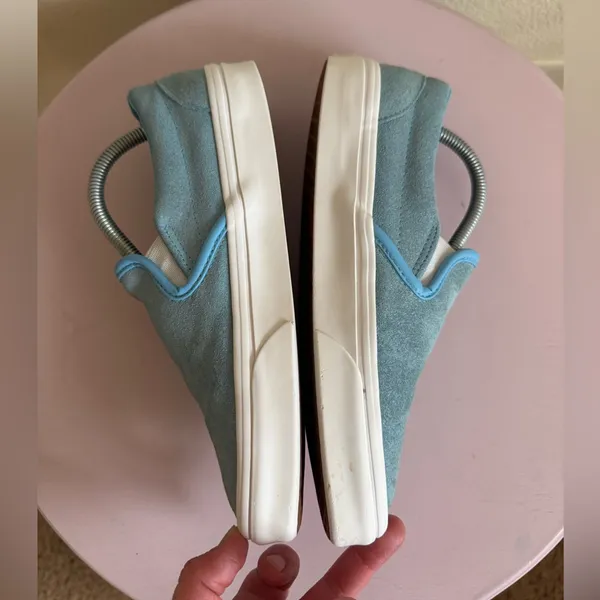 Vans Light Blue Slip on Womens size 7 - Image 3