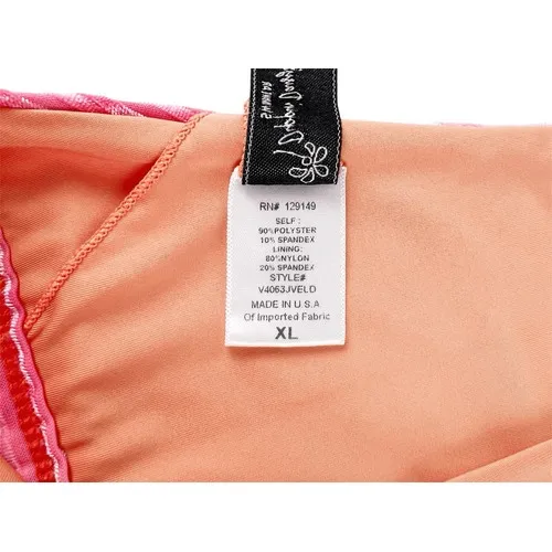 Dippin Daisys Revibe Festival Bikini Top Yellow Pink Ribbed Velvet Size‎ XL - Image 4