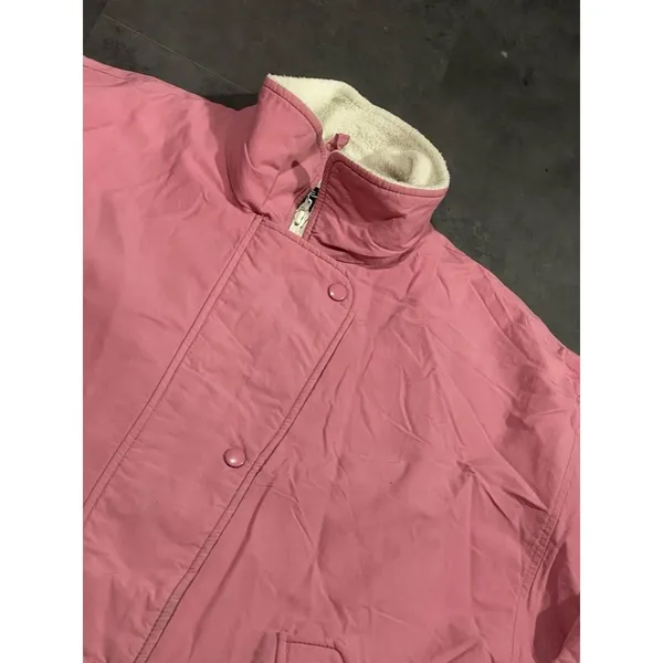 Vintage Woolrich Jacket Womens Size L Pink Quilted‎ Puffer Coat Zip Snap -200 - Image 2