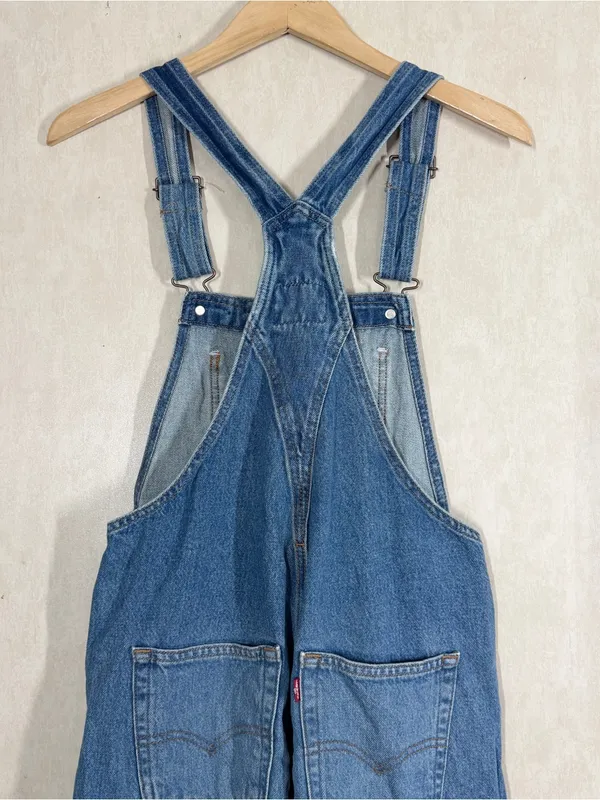Levi’s Women’s Vintage Jeans Cotton Denim Overalls in Medium Wash XS - Image 7